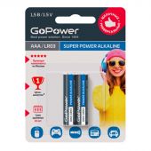 Батарейка GoPower LR03 AAA 2шт/бл Alkaline 1.5V (2/24/480) Батарейка GoPower LR03 AAA 2шт/бл Alkaline 1.5V (2/24/480)