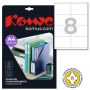 Этикетки самоклеящиеся Promega label (Комус) 105х70 мм 8 штук на листе белые (25 листов в упаковке)