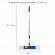 Швабра с флаундером 40 см, телескопический черенок 130 см, резьба 1,6 см, микрофибра/абразив (ТИП К), LAIMA, 601462