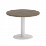 Home Office Стол журнальный круглый VR.SP-5-60.1G Вяз/Белый металл 600*600*450