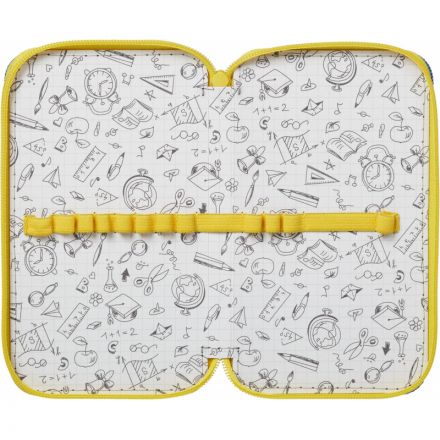 Пенал №1School Шустрики 2 отд, ламинат, софт тач, 190x110 мм, ПКК 11-6