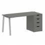 Home Office Стол письменный VR.SP-3-158.4.A Металлик/Серый металл 1580*720*750