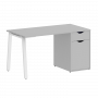 Home Office Стол письменный VR.SP-3-138.1.A Серый/Белый металл 1380*720*750