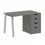 Home Office Стол письменный VR.SP-3-118.4.A Металлик/Серый металл 1180*720*750