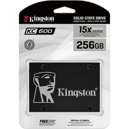 SSD накопитель Kingston 256Gb KC600 2.5 SKC600/256G (SATA3 3D TLC)