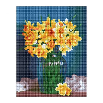 Алмазная мозаика ТРИ СОВЫ "Нарциссы", 30*40см, холст, картонная коробка с пластиковой ручкой Алмазная мозаика ТРИ СОВЫ "Нарциссы", 30*40см, холст, картонная коробка с пластиковой ручкой