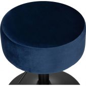 Табурет - Пуф LO_DOBRIN DANNY BLACK LM-2050_B-M_V-MJ9-117 синий велюр Табурет - Пуф LO_DOBRIN DANNY BLACK LM-2050_B-M_V-MJ9-117 синий велюр