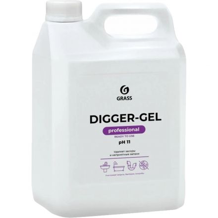 Профхим для прочистки труб и стоков, гель Grass/Digger-Gel PROF 5 л