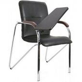 Конференц-кресло FA_SAMBA ST Chrome к/з черный DO350/орех