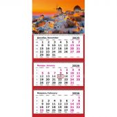 Календарь настенный 3-х блочный 2026 Attache, 305х675, Города мира, 80г