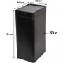 Ведро мусорное сенсорное черное 30л _JVC JB0301B Ведро мусорное сенсорное черное 30л _JVC JB0301B
