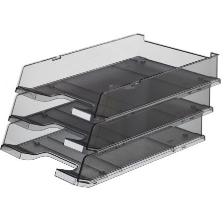 Лоток горизонтальный HAN с инд.окном прозрачно-серый арт.HA1020/24, С4