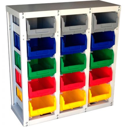 Стеллаж металлический с направляющими стационар односторон СтеллаТ V3-15 яч