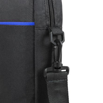 Сумка портфель BRAUBERG PRACTICAL с отделением для ноутбука 15,6", Blue line, черная, 29х40х7 см, 272603