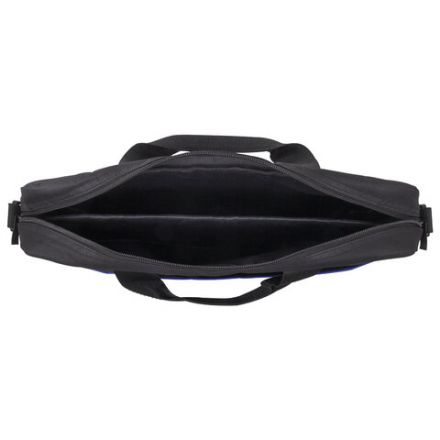 Сумка портфель BRAUBERG PRACTICAL с отделением для ноутбука 15,6", Blue line, черная, 29х40х7 см, 272603