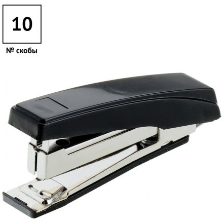 Степлер №10 OfficeSpace до 10л., пластиковый корпус, черный Степлер №10 OfficeSpace до 10л., пластиковый корпус, черный