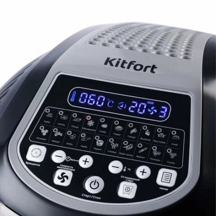 Аэрогриль KITFORT КТ-2219-1, 1400 Вт, 8 л, 20 программ, таймер, сенсорное управление, черный Аэрогриль KITFORT КТ-2219-1, 1400 Вт, 8 л, 20 программ, таймер, сенсорное управление, черный