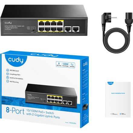 Коммутатор Cudy FS1010PG 8хPoE+ 120W 2хGBUplink Коммутатор Cudy FS1010PG 8хPoE+ 120W 2хGBUplink