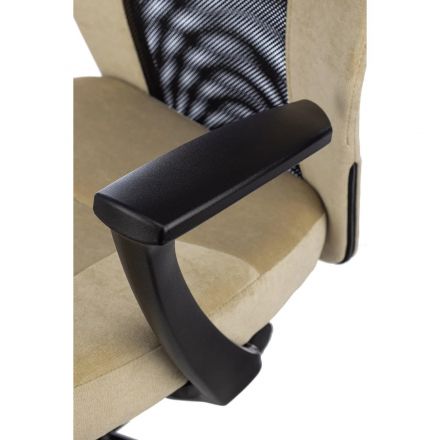 Кресло SK6_VB_EChair 225 PTW беж/черн Light-21 сетка/ткань металл