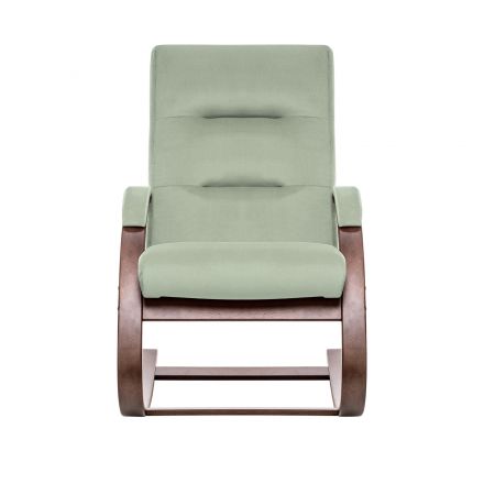 Кресло-качалка Leset Милано, Орех текстура, V14 бирюзовый, Ткань Велюр