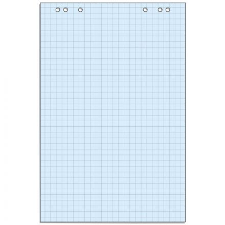 Бумага для флипчартов голубая пастель клетка 68.0х98.0 20 лист.80гр.