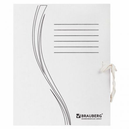 Папка архивная с завязками А4(325х260 мм), 150 мм, до 1400 листов, плотная, микрогофрокартон, БЕЛАЯ, BRAUBERG, 126513 Папка архивная с завязками А4(325х260 мм), 150 мм, до 1400 листов, плотная, микрогофрокартон, БЕЛАЯ, BRAUBERG, 126513