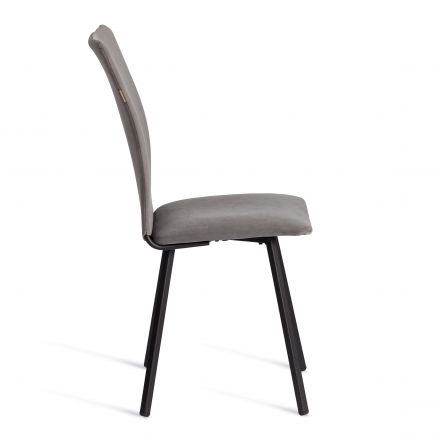 Стул обеденный La Rousse флок , серый/черный, 29, 49х50х93