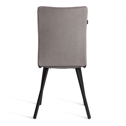 Стул обеденный La Rousse флок , серый/черный, 29, 49х50х93