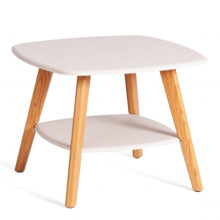 Журнальный стол RIO мдф, 65х65х50 см, крем/дуб светлый Журнальный стол RIO мдф, 65х65х50 см, крем/дуб светлый