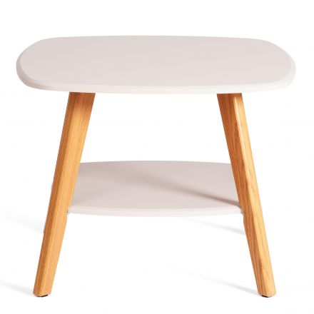 Журнальный стол RIO мдф, 65х65х50 см, крем/дуб светлый Журнальный стол RIO мдф, 65х65х50 см, крем/дуб светлый