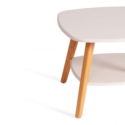 Журнальный стол RIO мдф, 65х65х50 см, крем/дуб светлый Журнальный стол RIO мдф, 65х65х50 см, крем/дуб светлый