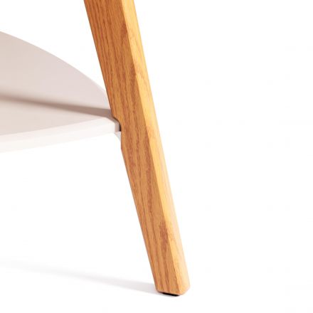 Журнальный стол RIO мдф, 65х65х50 см, крем/дуб светлый Журнальный стол RIO мдф, 65х65х50 см, крем/дуб светлый