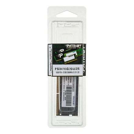 Модуль памяти Patriot DDR4 SO-DIMM 16Gb 2666МГц CL19 (PSD416G26662S)
