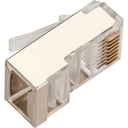 Коннектор RJ45 TWT TWT-PL45/S-8P8C/JR100 STP 8P8C унив cat.5e 100шт/уп