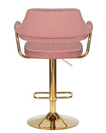 Стул барный DOBRIN CHARLY GOLD, розовый велюр (MJ9-32) Стул барный DOBRIN CHARLY GOLD, розовый велюр (MJ9-32)