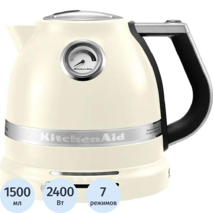 Чайник KitchenAid 5KEK1522EAC, Artisan 1.5 л, кремовый Чайник KitchenAid 5KEK1522EAC, Artisan 1.5 л, кремовый