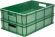 Ящик 600х400х140 мм сплошной с ручками зеленый морозостойкий