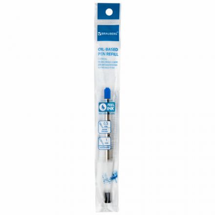 Стержень шариковый масляный BRAUBERG, СИНИЙ, тип PARKER, 98 мм, металлический корпус, линия письма 0,5 мм, 170346 Стержень шариковый масляный BRAUBERG, СИНИЙ, тип PARKER, 98 мм, металлический корпус, линия письма 0,5 мм, 170346
