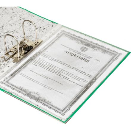 Папка-регистратор 75мм Attache А4, зеленая, РР/бумага, мет. уголок