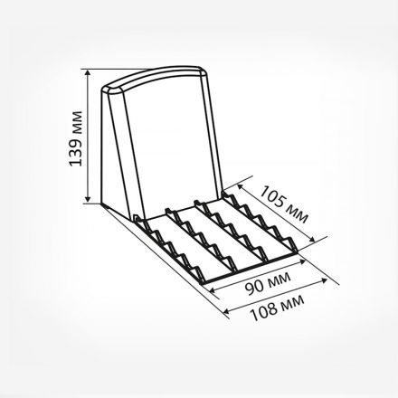Опора задняя большая пластиковая  BACK-XL, выс. 150мм, 10шт.уп.