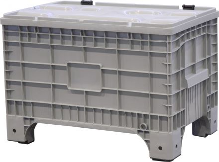 Big Box 1017х636х673 мм на ножках с крышкой на петлях серый