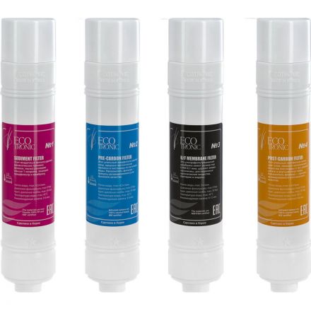 Комплект фильтров для пурифайеров Ecotronic с UF мембр (12дюйм) в коробке Комплект фильтров для пурифайеров Ecotronic с UF мембр (12дюйм) в коробке
