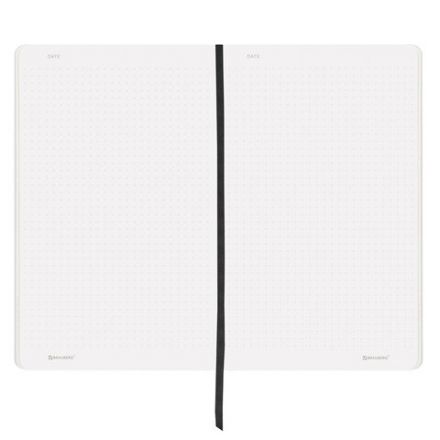 Блокнот А5 (130х210 мм), BRAUBERG ULTRA, под кожу, 80 г/м2, 96 л., в точку, черный, 113012