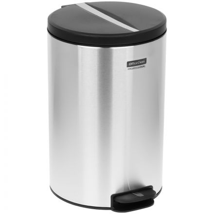 Ведро-контейнер для мусора (урна) OfficeClean Professional Original, 12л, корпус нержавеющая сталь, крышка из пластика, хром Ведро-контейнер для мусора (урна) OfficeClean Professional Original, 12л, корпус нержавеющая сталь, крышка из пластика, хром