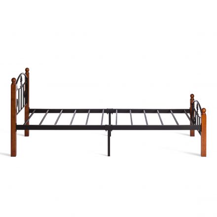 Кровать РУМБА (AT-203)/ RUMBA, дерево гевея/металл, 90*200 см (Single bed), красный дуб/черный Кровать РУМБА (AT-203)/ RUMBA, дерево гевея/металл, 90*200 см (Single bed), красный дуб/черный
