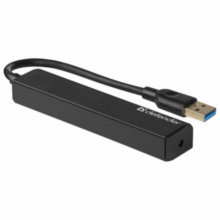 Хаб USB 3.0, 4 порта, черный, DEFENDER QUADRO EXPRESS, 83204 Хаб USB 3.0, 4 порта, черный, DEFENDER QUADRO EXPRESS, 83204