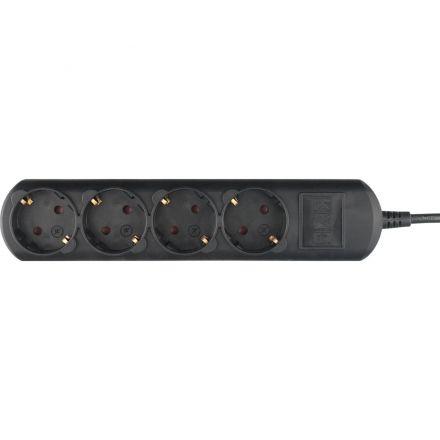 Удлинитель Power Cube 4р/5м без выкл 16А черн (PC-2B-5M)