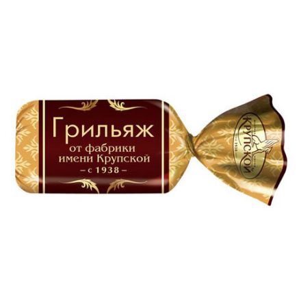 Грильяж в глазури ФАБРИКА ИМ. КРУПСКОЙ на основе арахиса и фундука, 1000 г Грильяж в глазури ФАБРИКА ИМ. КРУПСКОЙ на основе арахиса и фундука, 1000 г
