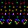 Электрогирлянда Бахрома 2.4x0.9 м Сердце,IP20,186LED,мульт,8 реж 4356976