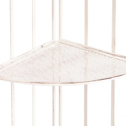 Этажерка угловая Secret De Maison Nicole (PL08-10338) стальной сплав, античный белый, 48х33х159 см